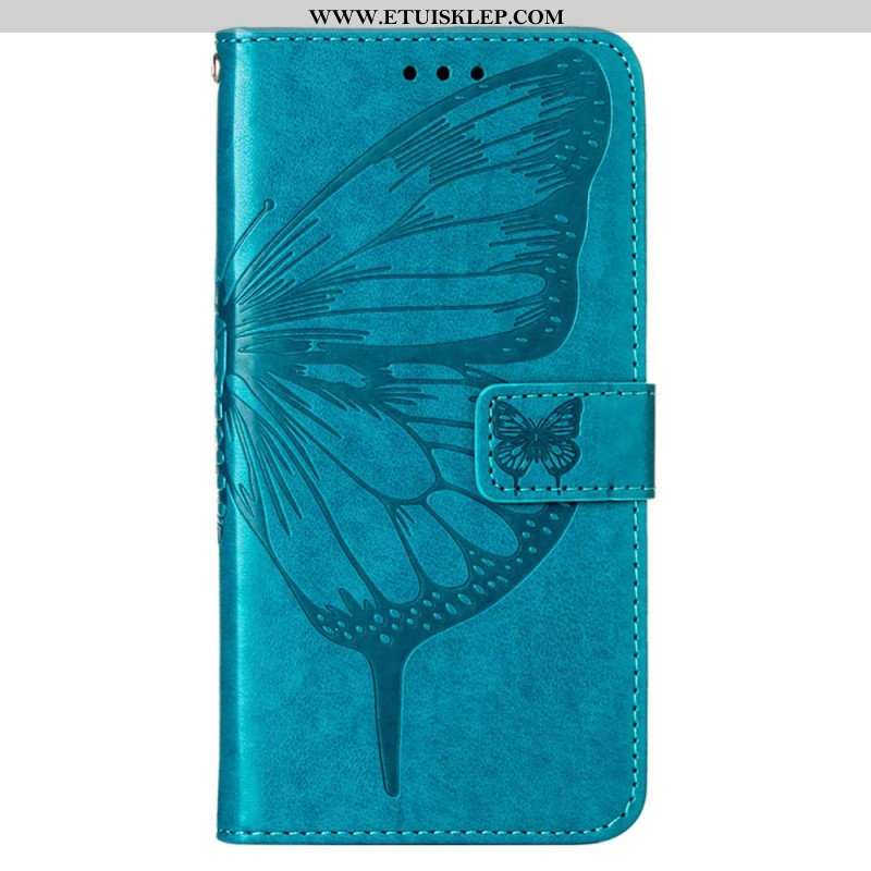 Etui Folio do Oppo A94 5G Motyl Ze Smyczą